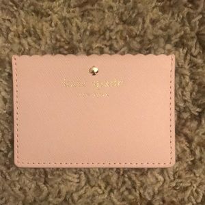 Kate Spade light Pink Scallop Card Holder